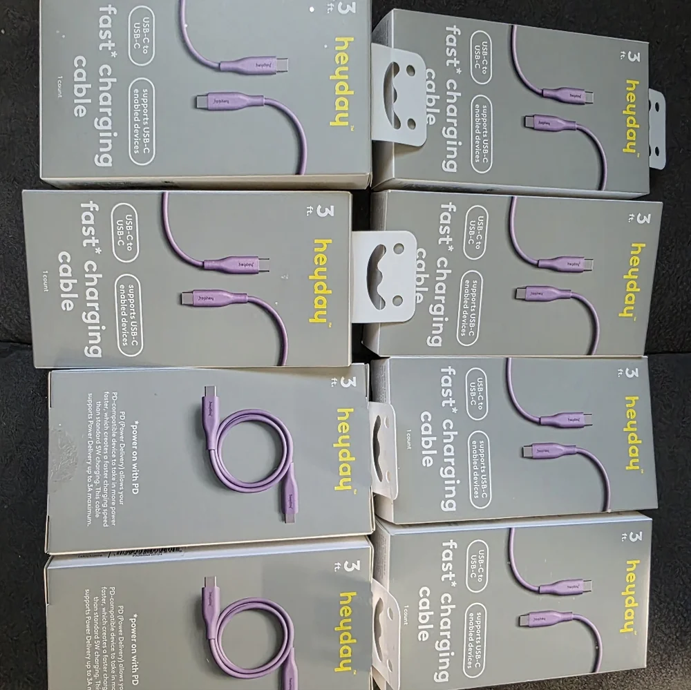 8 Heyday Lavender Fast Charging Cable